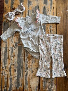 Tahari “Love My Daddy” Outfit Set 3-6M